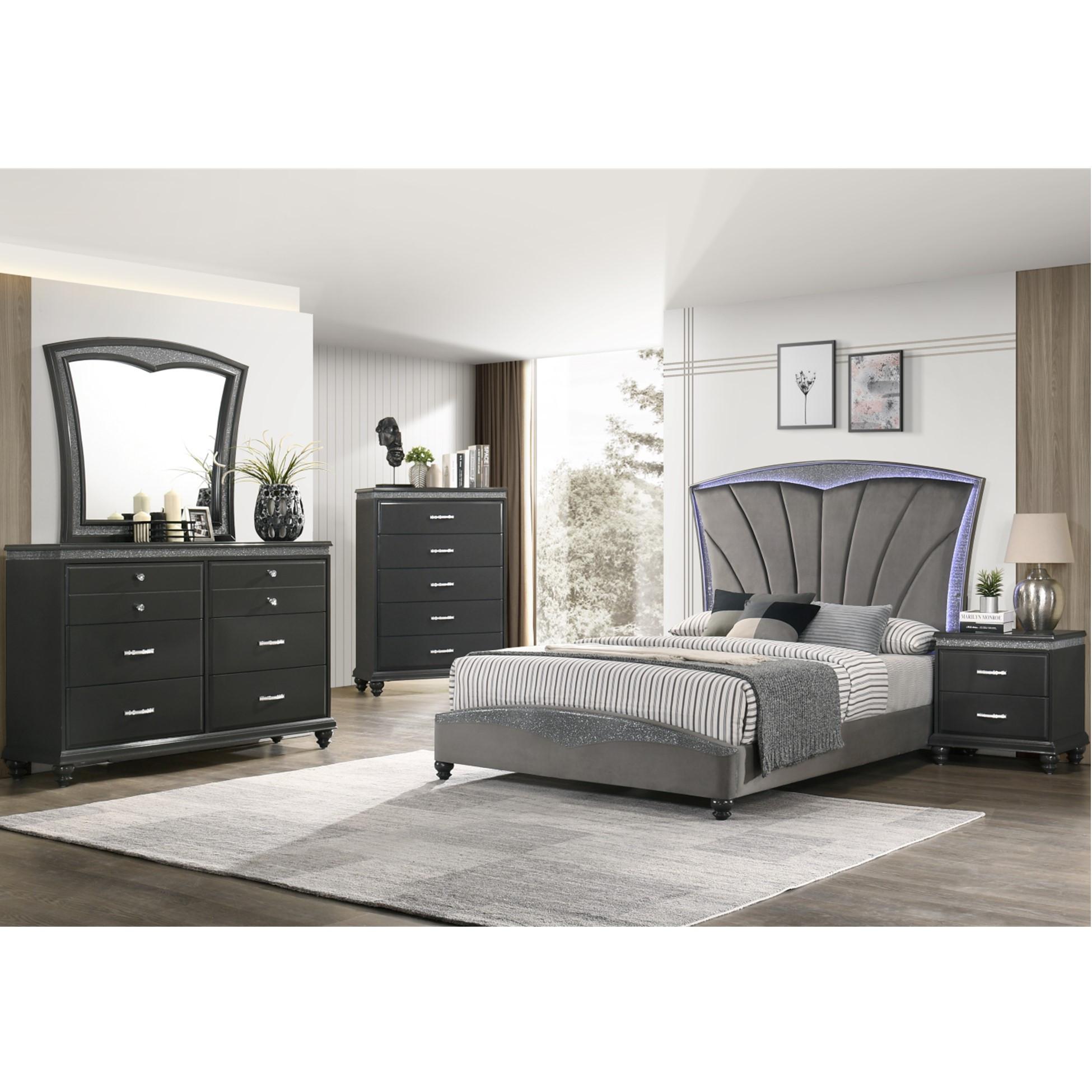 Rent to Own Crown Mark Inc 7 Piece Frampton Queen Bedroom Set at